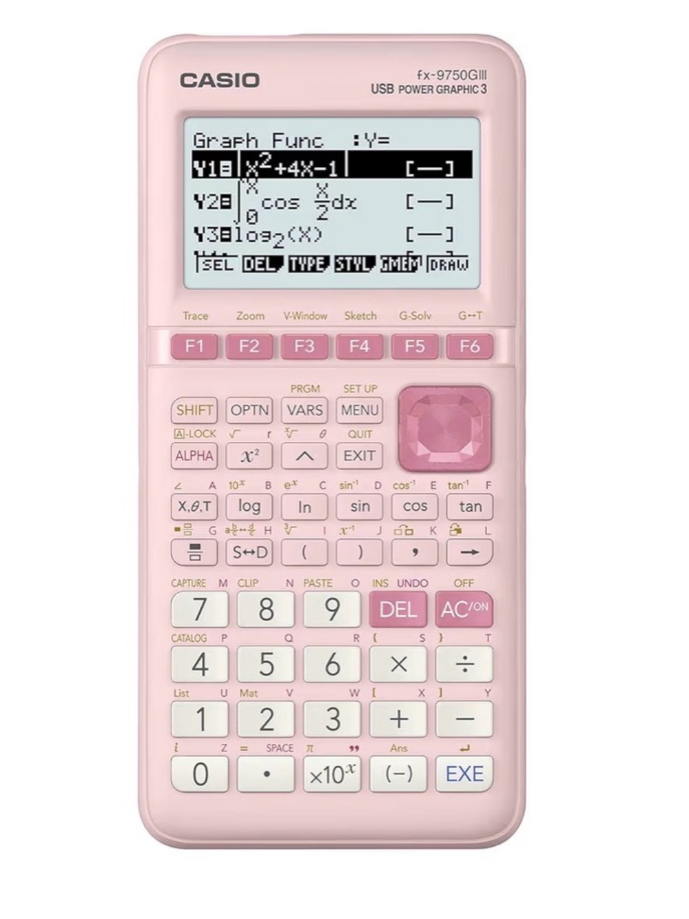Casio fx-9750GIII Graphing Calculator - Pink